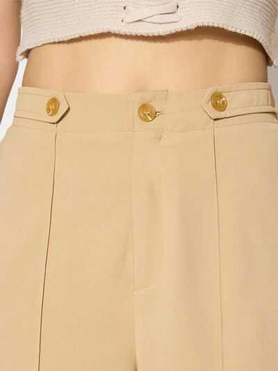 Wide Leg Pants with Pockets for Women's Comfort -- 