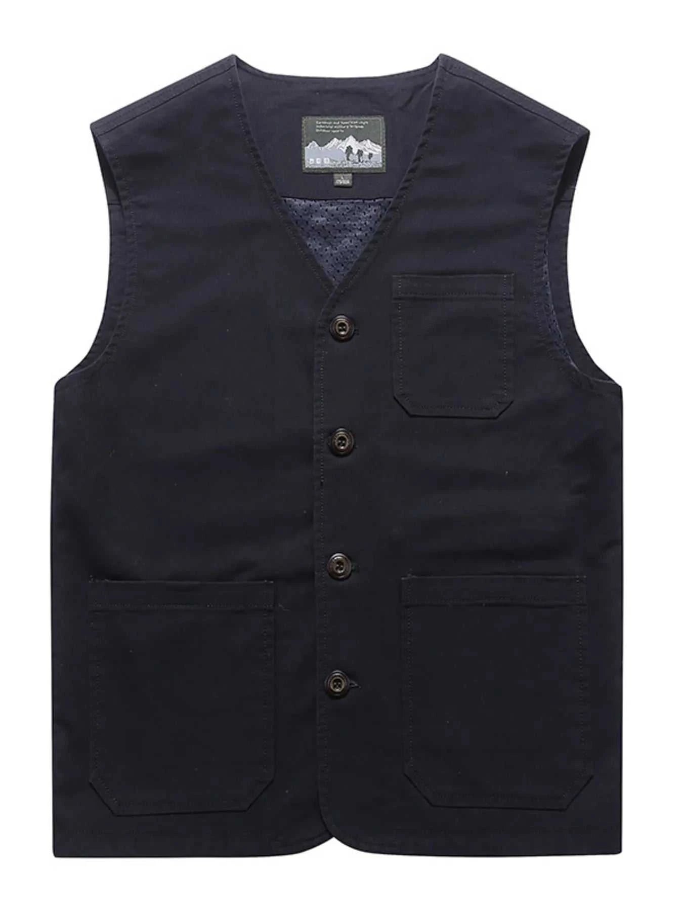 Men's Plus Size Button Up Vest