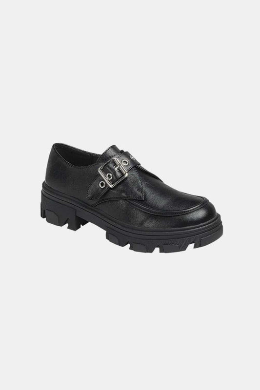 Forever Link Buckled Platform Lug Sole Loafers - Hopeford Streams