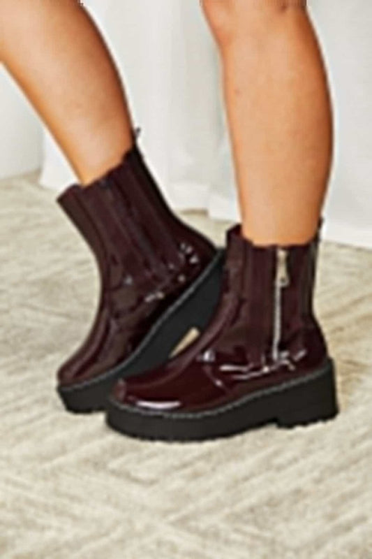 Forever Link Side Zip Platform Boots - Hopeford Streams