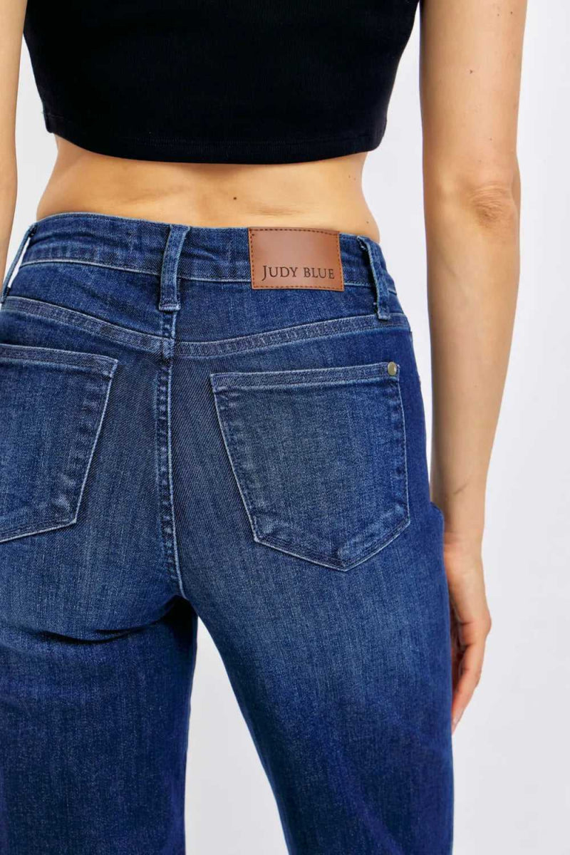Judy Blue Full Size Tummy Control Straight Jeans Plus Size - Hopeford Streams