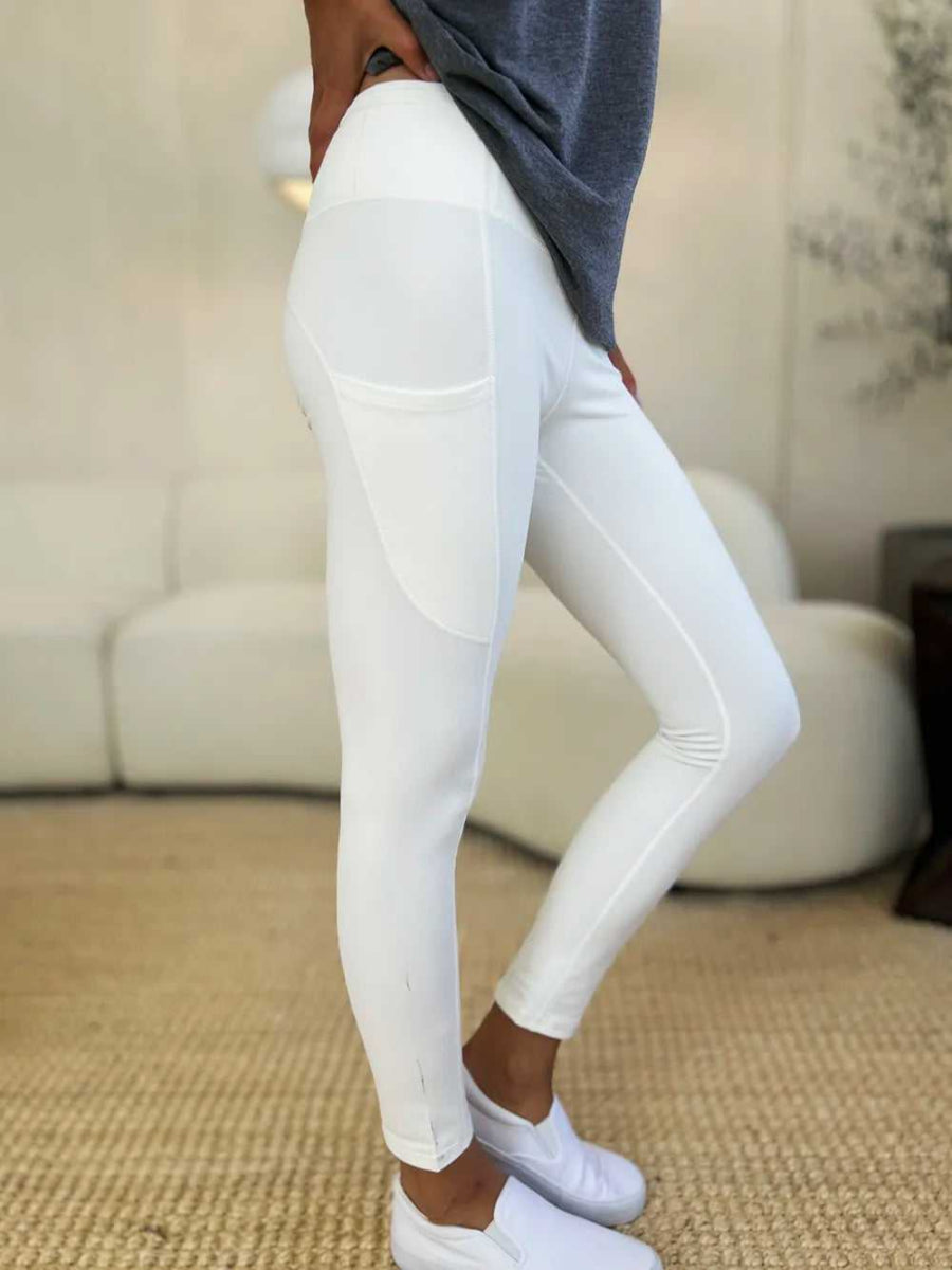 Wide Waistband Sports Leggings - Hopeford Streams