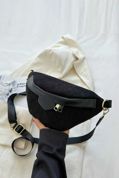 Zenana Corduroy Crossbody Bag with Removable Strap - Hopeford Streams