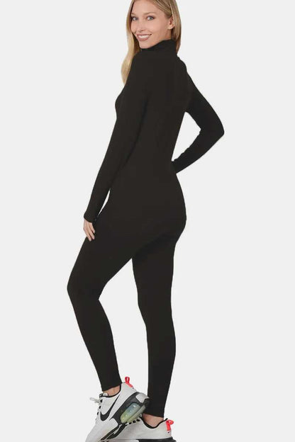 Zenana Full Size Turtleneck Top and Leggings Lounge Set - Hopeford Streams