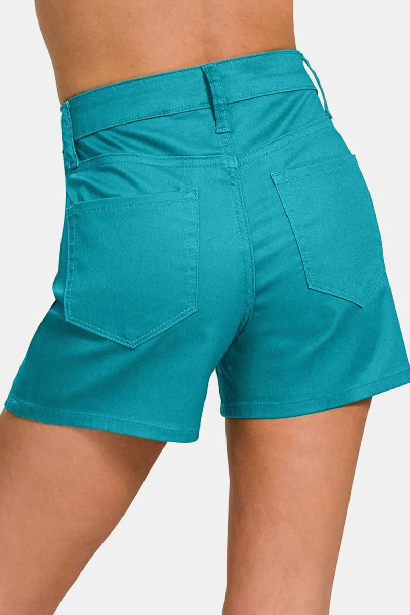 Zenana High Waist Denim Shorts - Hopeford Streams