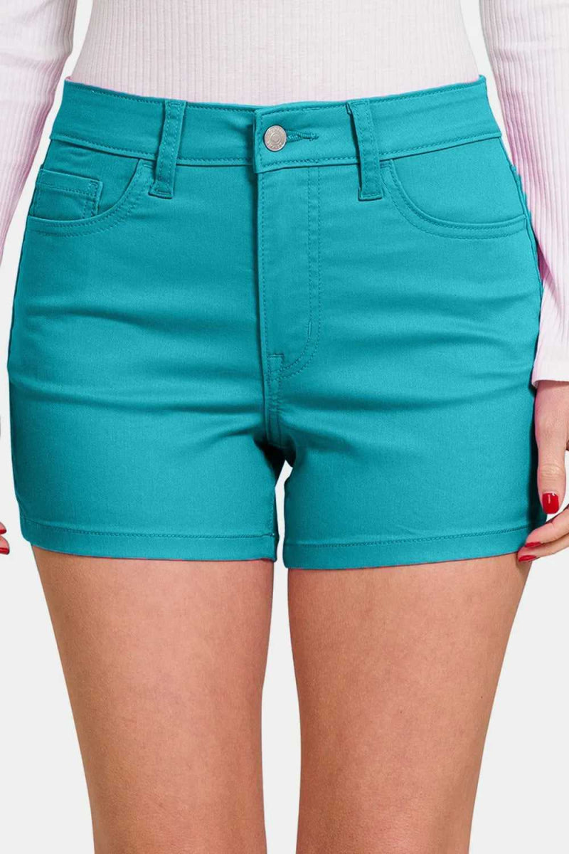 Zenana High Waist Denim Shorts - Hopeford Streams