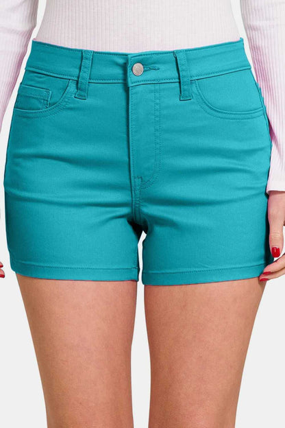 Zenana High Waist Denim Shorts - Hopeford Streams