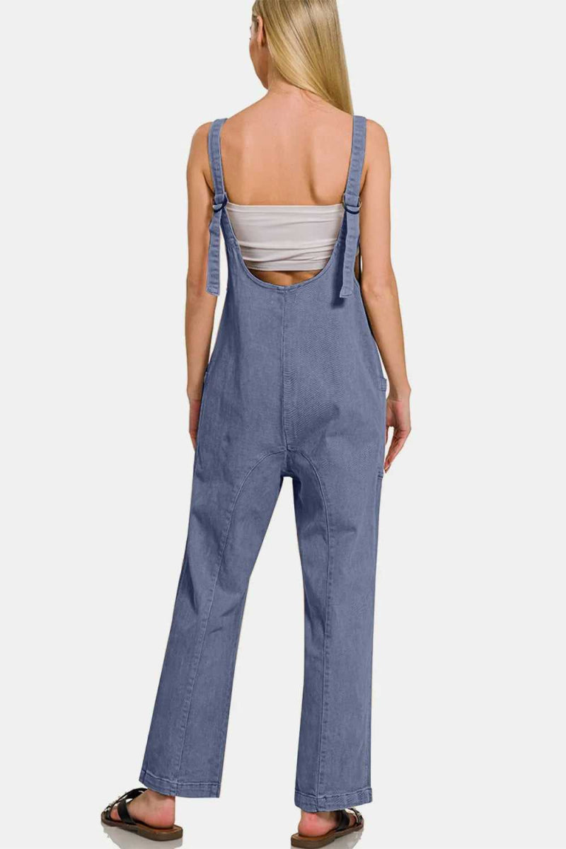 Zenana Pocketed Wide Strap Jumpsuit - Hopeford Streams