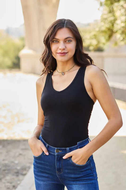 Zenana Racerback Tank Bodysuit - Hopeford Streams