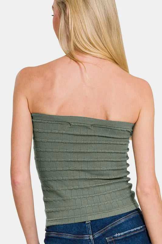 Zenana Ruched Twisted Sweetheart Neck Top - Hopeford Streams