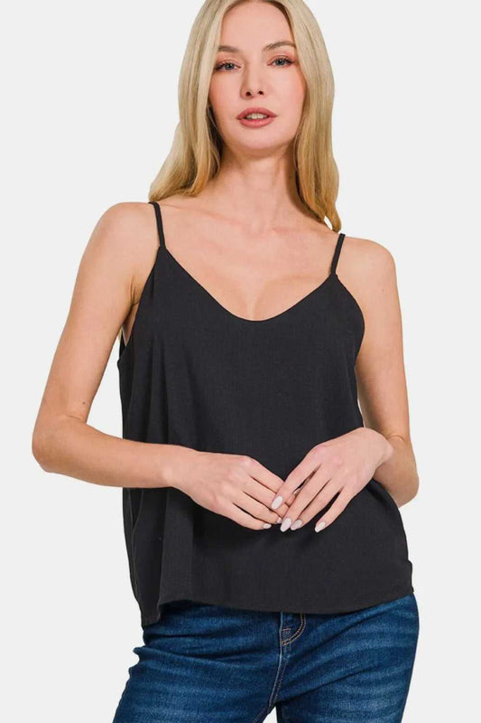 Zenana Two Layered Spaghetti Strap Cami - Hopeford Streams