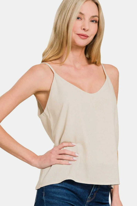 Zenana Two Layered Spaghetti Strap Cami - Hopeford Streams