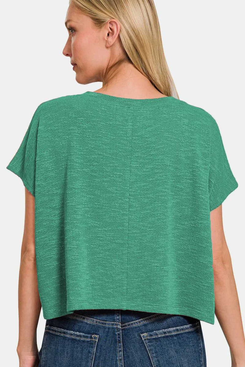 Zenana V - Neck Short Sleeve T-Shirt - Hopeford Streams